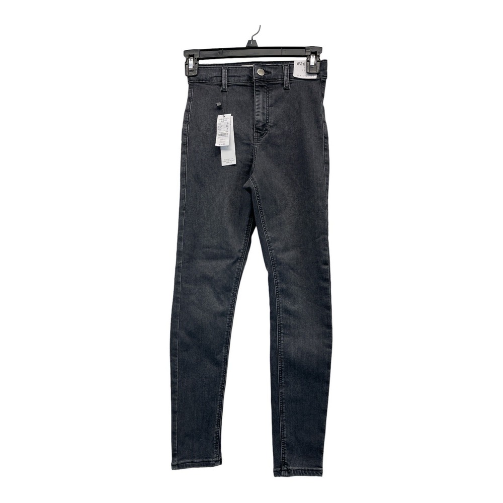 Top Shop Joni Women's W26"/L28" Size 4 Light Black Stretch Jeans Pants